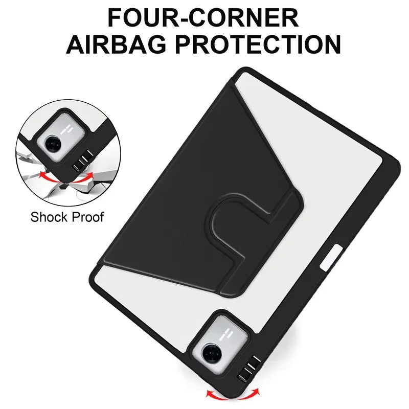 Lenovo Xiaoxin Pad 11 2025 / Idea Tab 11 / K11 Gen2 Schutzhülle aus rotierendem Acryl mit Stiftfach in Schwarz und Lila - Bild 6