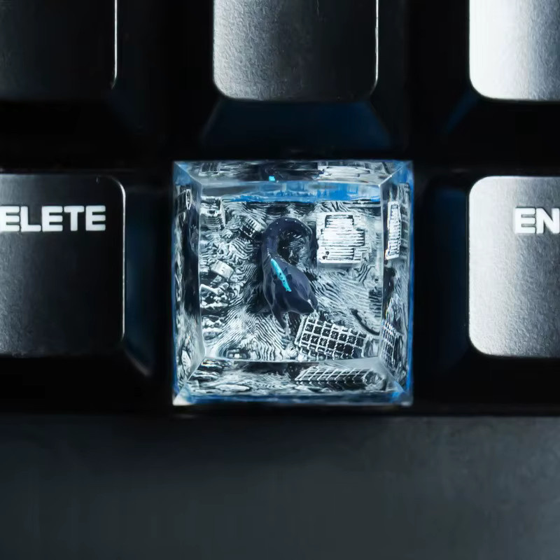 GEVBAY Anime Monster Harz Tastenkappen für Cherry MX Switches, handgemachte mechanische Tastatur Tastenkappen für Gamer mit RGB-Unterstützung - Bild 2
