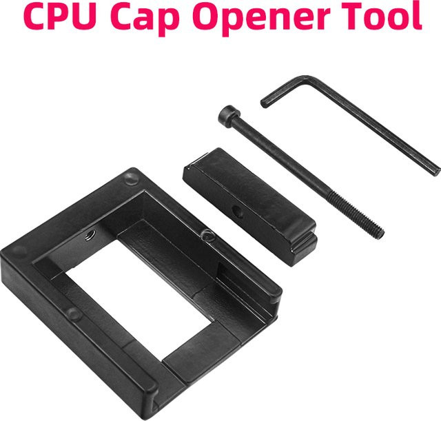 SHCHV CPU-Kappenöffner Werkzeug in Schwarz zum Entfernen der Abdeckung für verbesserte Kühlung, kompatibel mit i7 3770k, 6700, 7700, 8700 und i7-1.5k kke3 - Bild 1