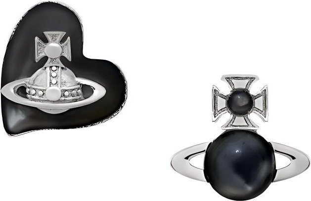 Vivienne Westwood Ohrringe, 925 Silber, Schwarz, Damen - Bild 1