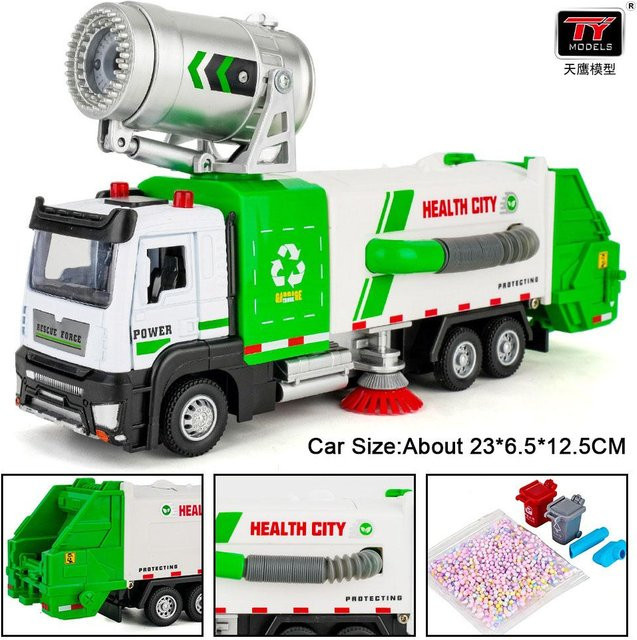Linyi toy car Elektrischer Staubsauger Kehrmaschine, Legierungsmodell, 1:32, mit Licht und Geräusch, ab 14 Jahren - Bild 1