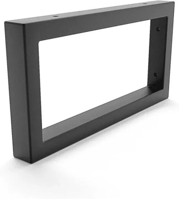 HEVVA Waschtischhalterung RHEIN Wandmontage Schwarz Matt, Höhe: 15 cm, Tiefe: 30 cm - Bild 1