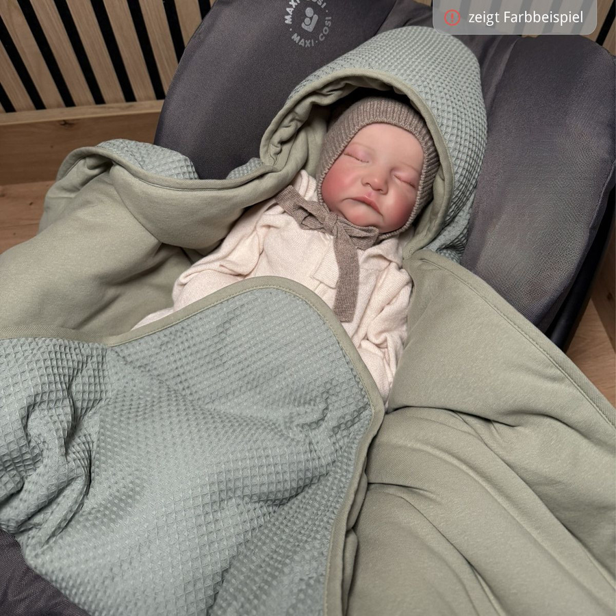 Kaiser Einschlagdecke Waffel für Babyschalen und Babywannen in Beige - Bild 3