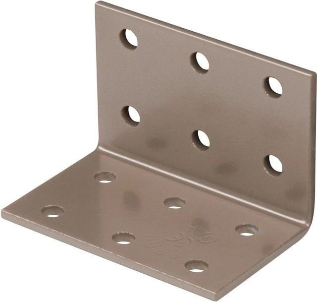 GAH Alberts Duravis Lochplattenwinkel aus Stahl in Perlbeige, Duplexbeschichtet, B/H/T: 40 x 40 x 60 mm - Bild 1