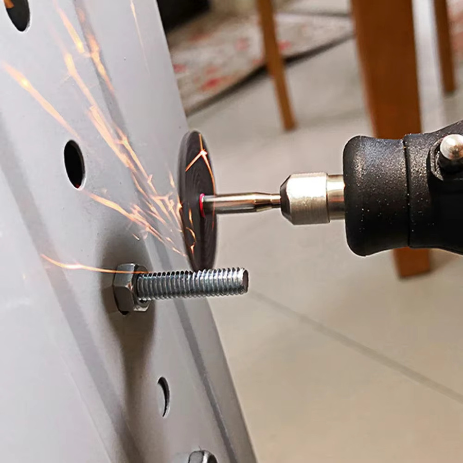 54er Set Schleif- und Trennscheiben mit Dornen 32 mm für Dremel und Drehwerkzeuge zum Schleifen, Polieren und Schneiden von Metall in Schwarz - Bild 6