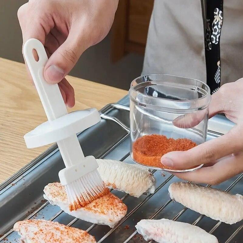 Ouyaohong Silikon Grill-Ölbürste aus hochtemperaturbeständigem Material in Grün - Bild 1