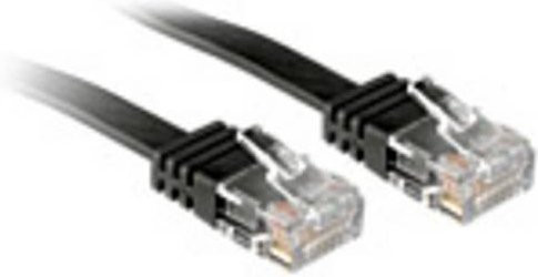 Lindy RJ45 Patchkabel CAT 6 U/UTP Ethernet LAN Schwarz, Länge: 1,00 m - Bild 1