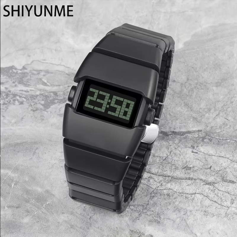 SHIYUNME Digitaluhr, Kunststoff, Schwarz, Unisex - Bild 2