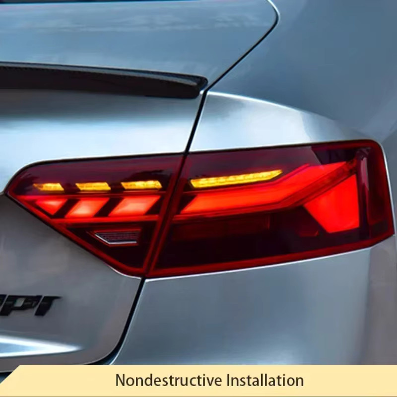 Bosclear Dynamische Auto-Heckleuchte für Audi A5 (2008-2016) und S5 in Rot mit Blinker, Bremse, Abbiegelicht und Rückfahrlicht - Bild 5