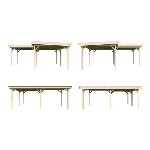 PALMAKO Pavillon Lenna Set in Braun mit transparent tauchgrundiertem Design, B/H/T: 588 x 245 x 588 cm - Bild 2