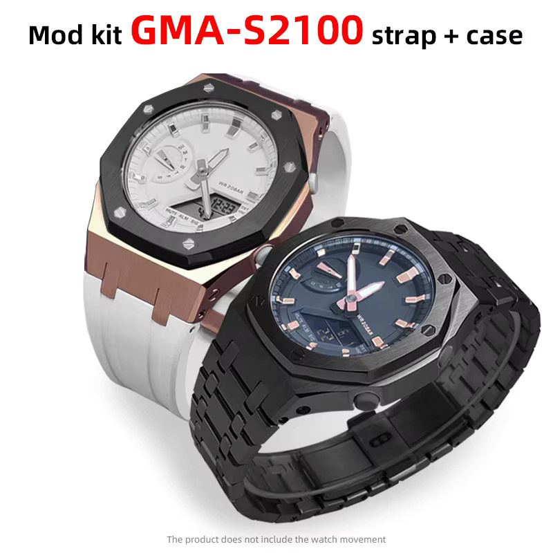 Casio Uhrenarmband Mod Kit, Edelstahl, Kautschuk, Damen - Bild 1