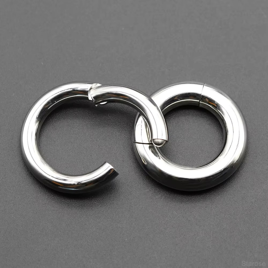 Starose Segment-Reifenring Edelstahl, Silber, Unisex - Bild 2