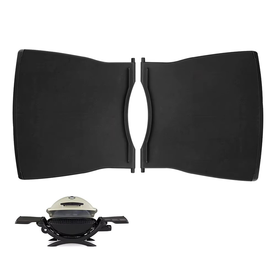 Weber Grilltisch-Set 60067 als schwarzes Seitenregal aus Kunststoff für Q2000 Q2200 Q2400 Modelle - Bild 3