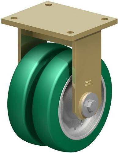 Blickle Doppel-Bockrolle BSD-GST 200K-35 in Silber und Grün mit 200 mm Rad-Durchmesser und 1600 kg Tragfähigkeit - Bild 1