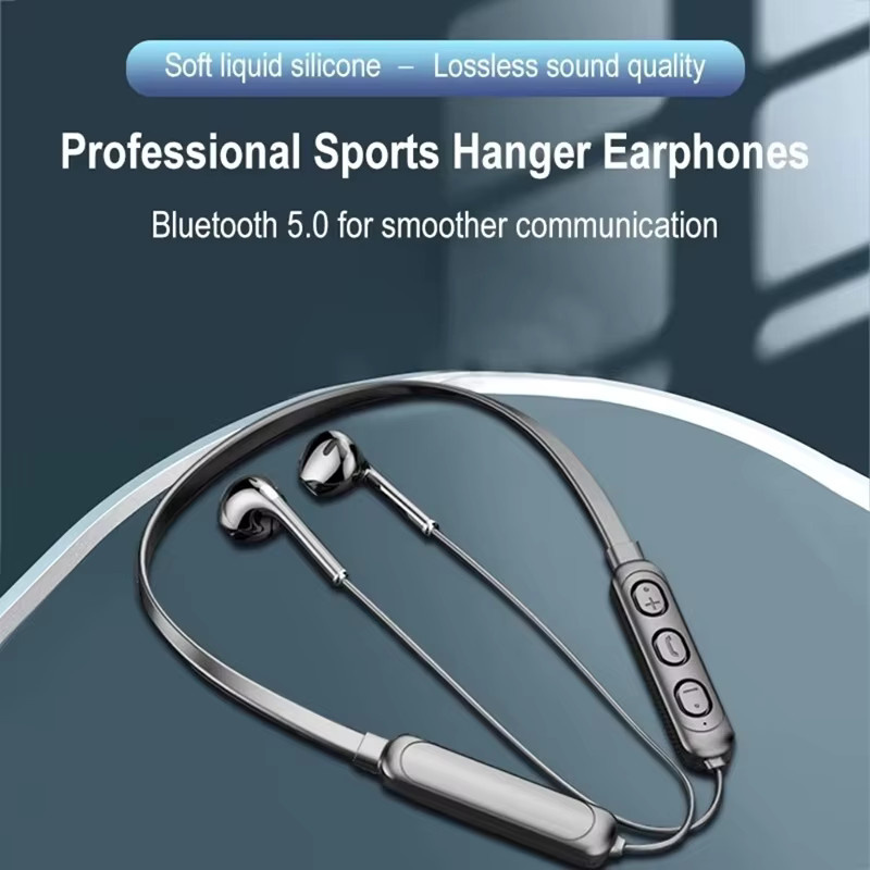 KAFNHCKA Sport-Bluetooth-Kopfhörer mit Nackenbügel in Schwarz für iPhone, Xiaomi und Huawei - Bild 3
