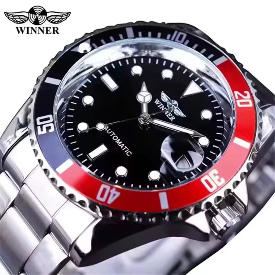 FORSINING Armbanduhr Automatik, Edelstahl, Schwarz, Herren - Bild 1
