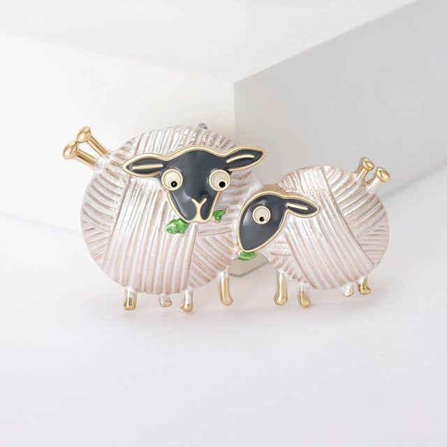 Lucky Star Jewelry Brosche, Perlen Schaf, Mehrfarbig, Unisex - Bild 1