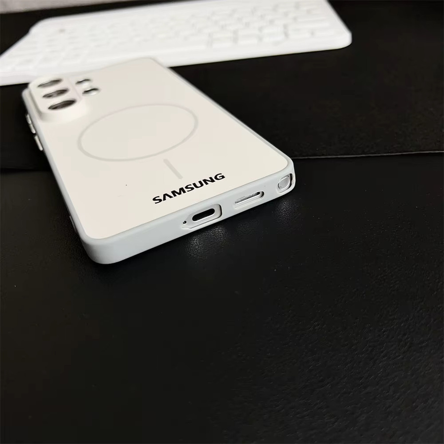 Magnetische MagSafe Schutzhülle für Samsung Galaxy Modelle mit Linsenschutz, Schwarz - Bild 4