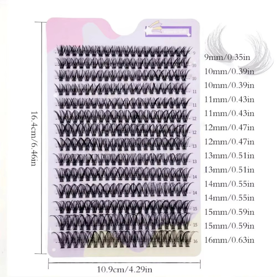 JIEFUXIN Künstliche Wimpern, 280 Stück, Unisex - Bild 2
