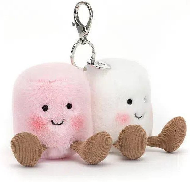 ElmHaugh Schlüsselanhänger Plüsch, Zuckerwatte Tier, Kinder und Baby - Bild 1