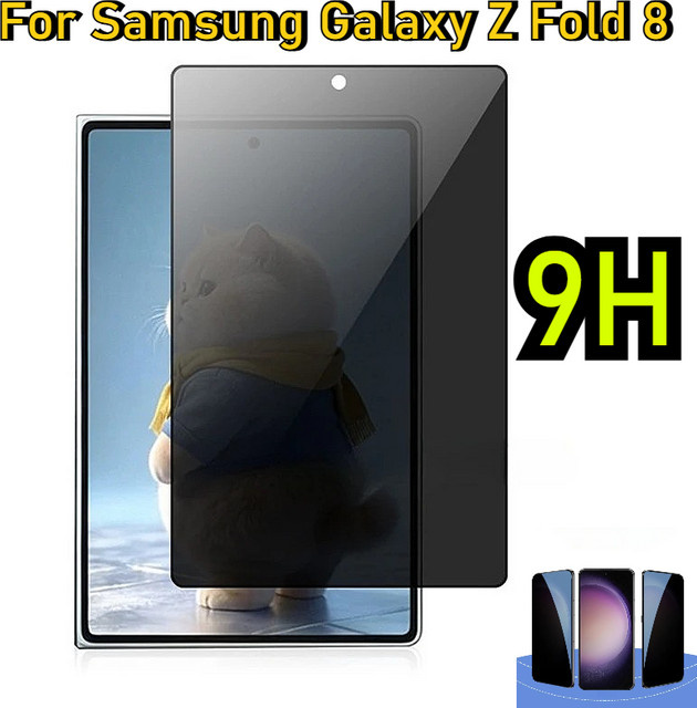 Anti-Spionage Sichtschutz Panzerglas Schutzfolie für Samsung Galaxy Z Fold (Modelle 2 bis 8) transparent - Bild 1