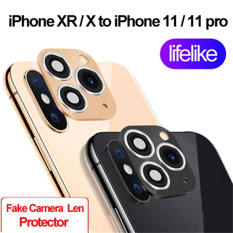Displayschutzfolie aus Glas und Kameraobjektiv-Schutzfolie in Schwarz für iPhone XR, iPhone X bis iPhone 11 Pro Max - Bild 2