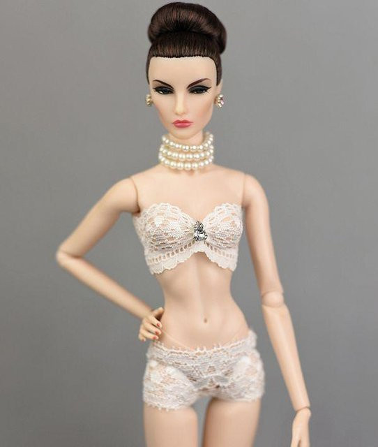 Barbie Spitzenunterwäsche-BH und Slips, Zubehör, elfenwein - Bild 1