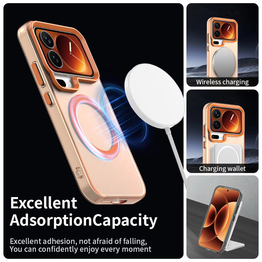 Xiaomi 17 Pro Max und 17 Pro Schutzhülle mit MagSafe Magnetisch Matt in Orange - Bild 3