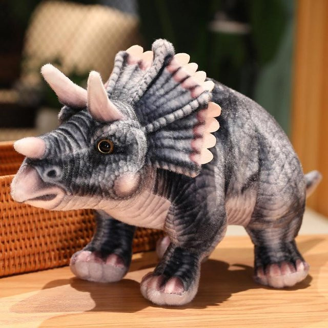 Yiran toy Triceratops Dinosaurier Plüschtier, Grau, ab 3 Jahre - Bild 1