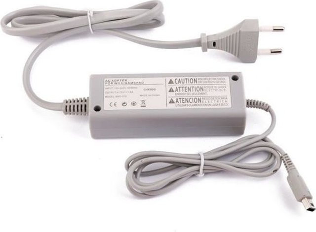 Nintendo Wii U Netzteil Ladegerät mit Kurzschlussschutz in Grau - Bild 1
