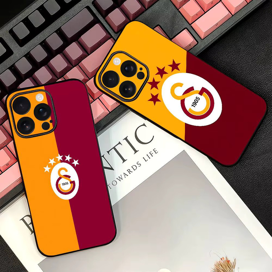 G-Galatasaray-Club Handyhülle Soft Shell für iPhone 12 13 14 15 16 17 Pro Max Plus Classic Black - Bild 2