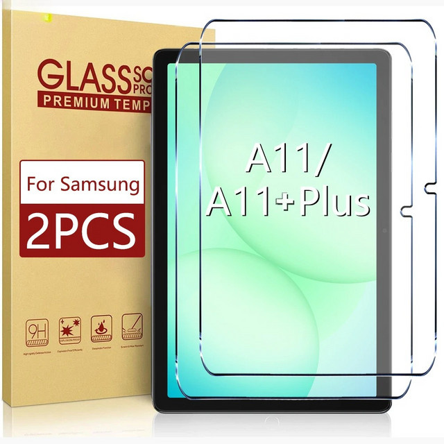 2 Stück Samsung Galaxy Tab A11 Plus A9+ S11 S10 Lite FE Schutzfolie aus gehärtetem Glas, ultraklare HD-Displayschutzfolie, transparent - Bild 1
