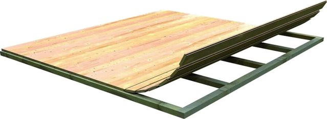 Karibu Fußboden für Gartenhäuser aus Holz in Braun, Sockelmaß: 2,34 m x 3,52 m - Bild 1
