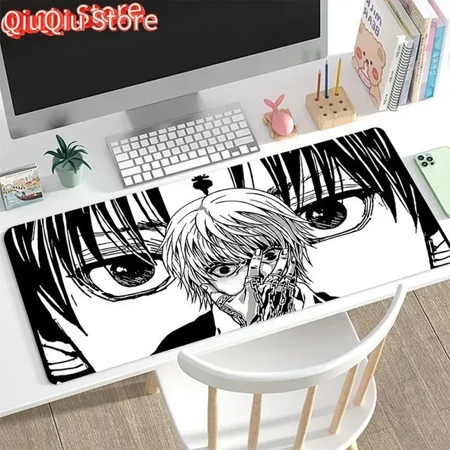 Potdemiel XXL Gaming-Mauspad mit Anime-Charakter in Multicolour, rutschfeste Schreibtischmatte für PC und Laptop - Bild 1