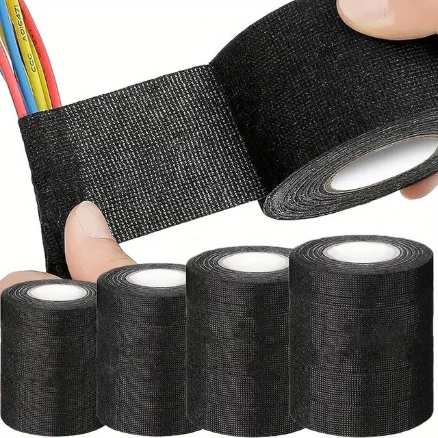 Hitzebeständiges elektrisches Isolierband in Schwarz für Kabelbaum und Auto zum Schutz von Kabeln, wasserdicht und isolierend - Bild 1