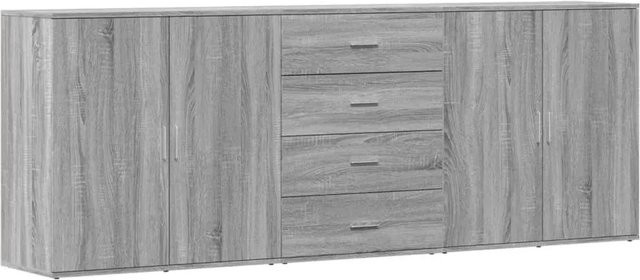 Set aus 3 vidaXL Sideboards in Grau Sonoma aus Holzwerkstoff - Bild 1