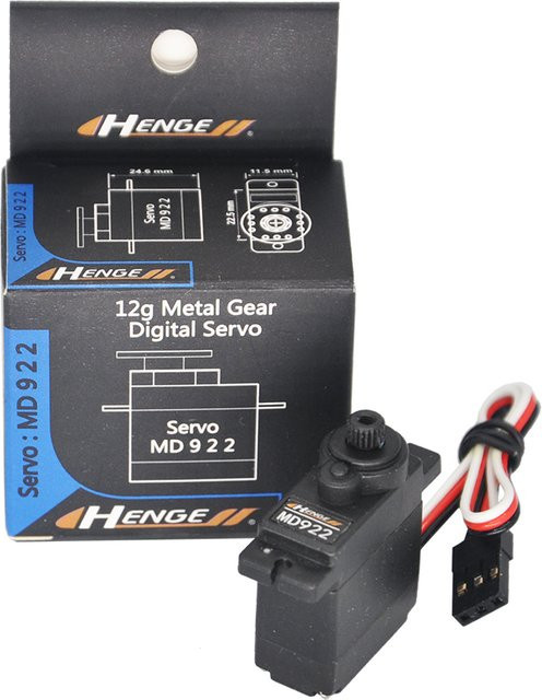 Henge MD922 Metal Gear Digital Servo High Speed, für TREX 450 RC Hubschrauber Flugzeugmodell - Bild 1