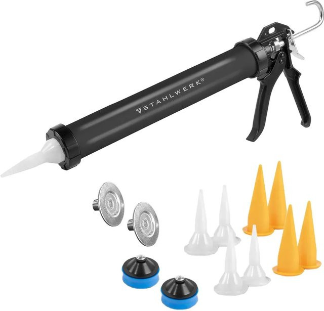 STAHLWERK Silikonpistole Spb-600 St aus Aluminium in Schwarz mit 600 ml Fassungsvermögen - Bild 1