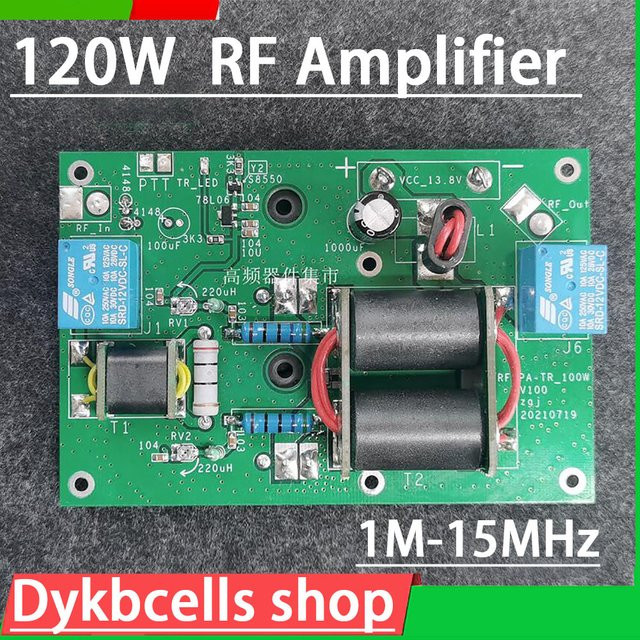 Linearer HF-Leistungsverstärker 120W mit automatischem Transceiver-Schalter für Amateurfunk und Kurzwelle, Frequenzbereich 7-14 MHz, unterstützt SSB, AM und CW - Bild 1
