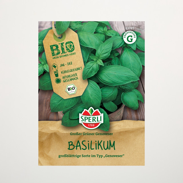 Sperli Basilikum Großer Grüner Genoveser Bio Samen - Bild 1