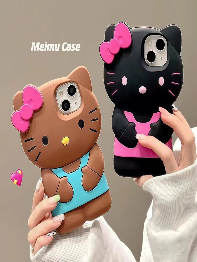 Sanrio Hello Kitty Handyhülle aus weichem Silikon in Rot und Multicolour für iPhone Modelle - Bild 6