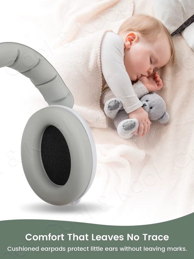 momo&dudu Baby-Gehörschutzkappen in Beige für Säuglinge von 3 Monaten bis 3 Jahren - Bild 2