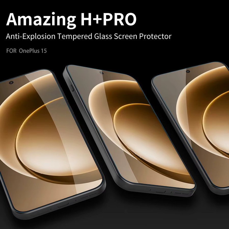 Nillkin Displayschutzfolie aus gehärtetem Glas H+PRO für OnePlus 15, transparent, 2,5D, 9H Härtegrad - Bild 2