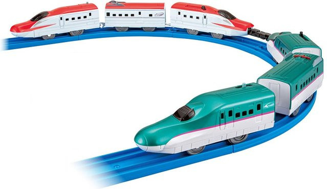 Takara Tomy Plarail E5-Serie Shinkansen & E6-Serie Shinkansen Gachato Verbindungsset, Zug Spielzeug, blau, ab 3 Jahre - Bild 1