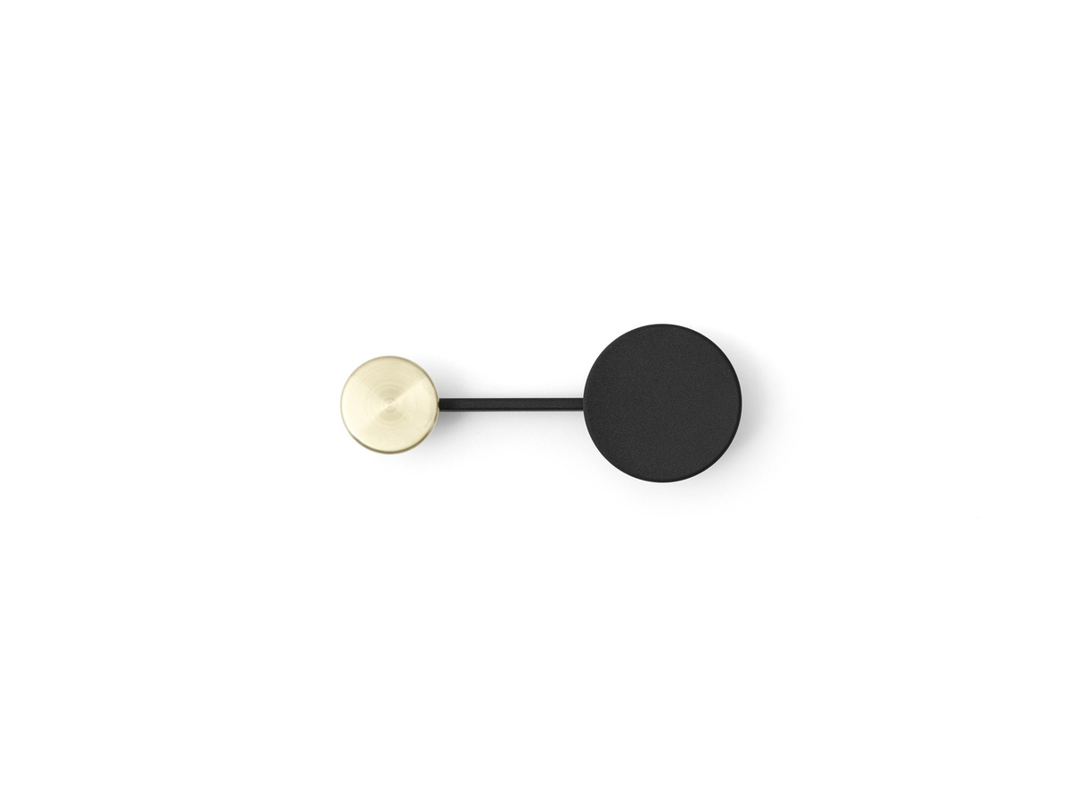 Audo Afteroom Coat Hanger Wandgarderobe aus Metall mit Haken in Schwarz oder Gold Matt - Bild 2