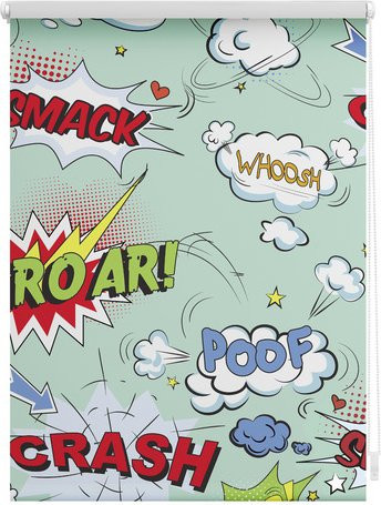 Lichtblick Rollo Klemmfix Crash Bunt Blau B/H: 120 x 150 cm - Bild 1