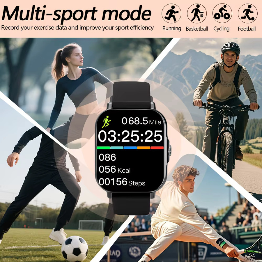 LAXASFIT Smartwatch, Edelstahl, Schwarz, Unisex - Bild 5