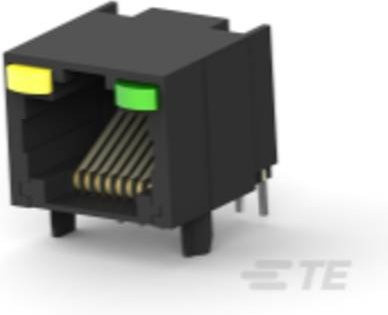 TE Connectivity Modular Jack Inverted mit LEDs in Schwarz 5406533-1 - Bild 1