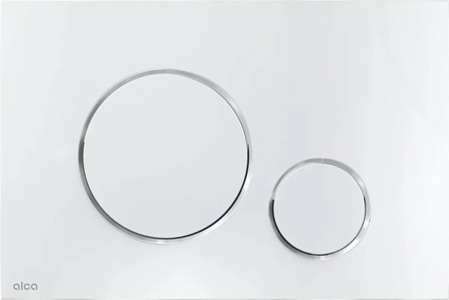 Alcadrain Betätigungsplatte M671 Dual Flush in Chrom-Glanz, Farbe: Silber, B/T/H: 17,0 x 25,0 x 3,6 cm - Bild 1