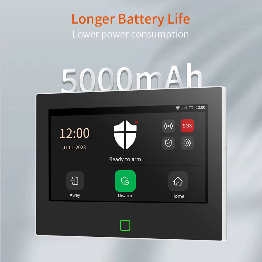 Staniot Smart Home Sicherheitsalarmsystem mit 7 Zoll Display, LoRa Version, WiFi und 4G, Einbruchschutz-Kit in Weiß mit 500m Übertragungsreichweite und eingebauter Sirene - Bild 5